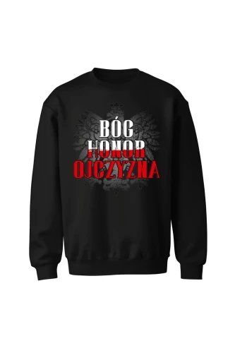 Bluza bez kaptura Bóg Honor Ojczyzna