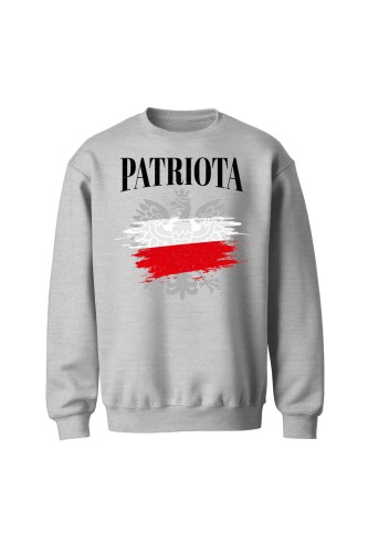 Bluza bez kaptura Patriota - szara