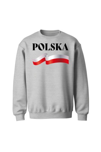 Bluza bez kaptura POLSKA - szara