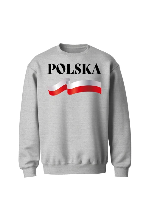 Bluza bez kaptura POLSKA - szara