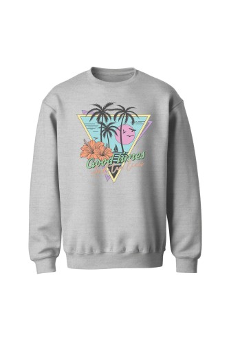 Bluza bez kaptura Good times and tan lines - szara