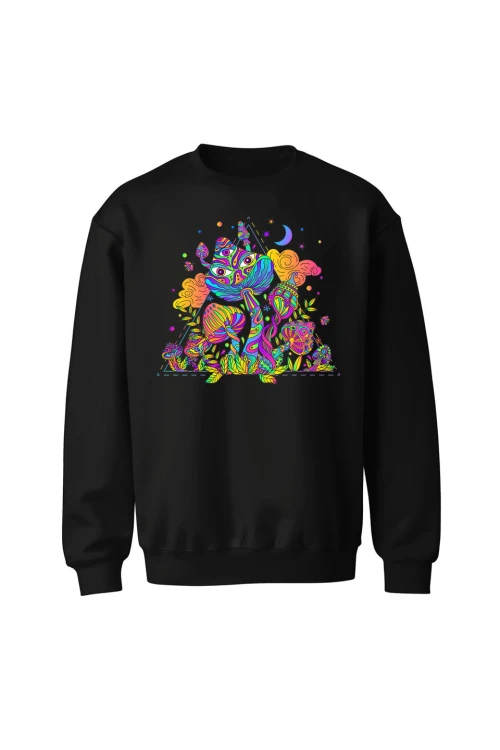 Bluza bez kaptura Magiczna podróż - czarna