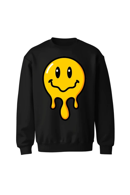 Bluza bez kaptura Smile - czarna