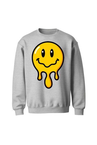 Bluza bez kaptura Smile - szara