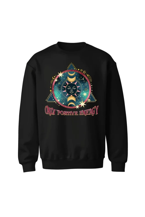 Bluza bez kaptura Stay Wild Moon Child - czarna