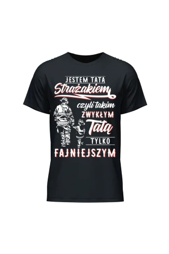 Koszulka męska Jestem tatą strażakiem