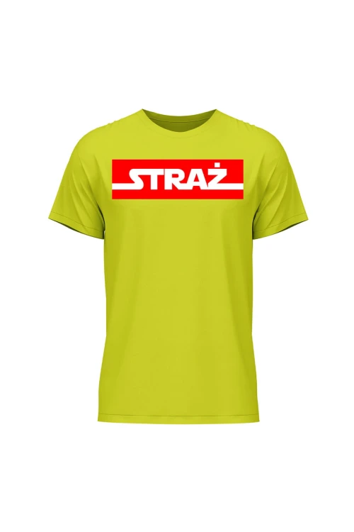 Koszulka męska STRAŻ - limonka