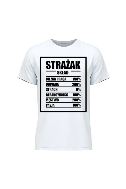 Koszulka męska Strażak skład - biała
