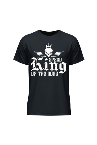 Koszulka męska Speed king of the road - czarna