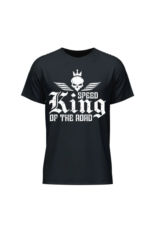 Koszulka męska Speed king of the road - czarna