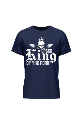 Koszulka męska Speed king of the road - granatowa