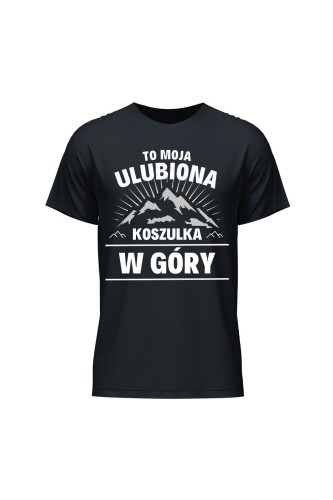 Koszulka męska To moja ulubiona koszulka w góry - czarna