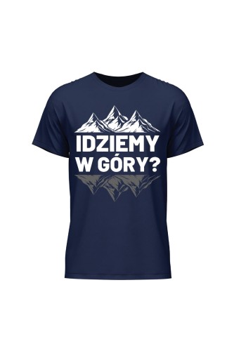 Koszulka męska Idziemy w góry - granatowa