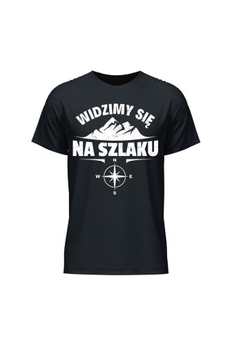 Koszulka męska Widzimy się na szlaku - czarna