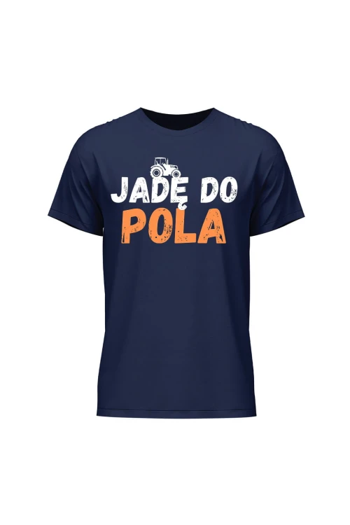 Koszulka męska Jadę do pola - granatowa
