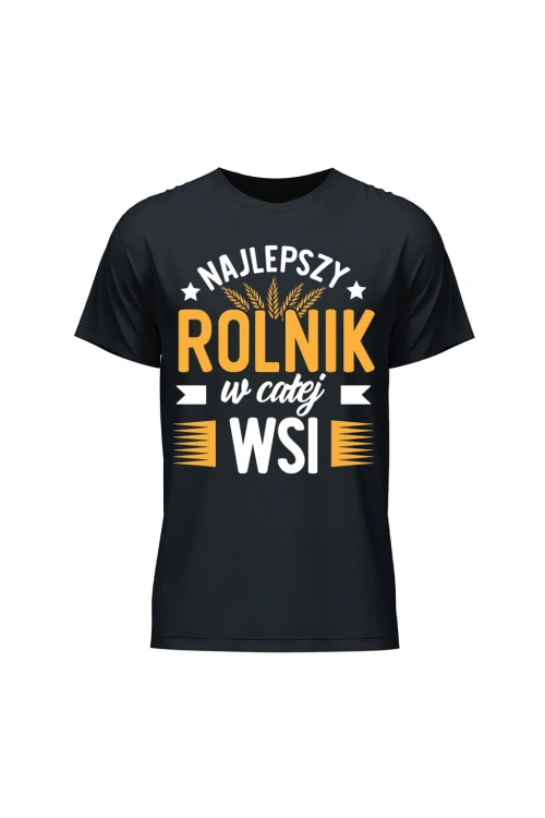 Koszulka męska Najlepszy rolnik w całej wsi - czarna
