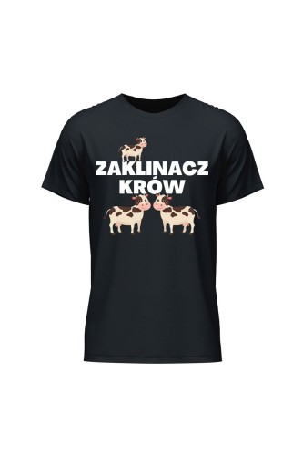 Koszulka męska Zaklinacz krów - czarna