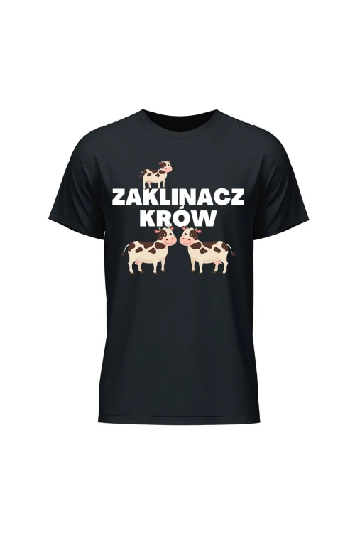 Koszulka męska Zaklinacz krów - czarna