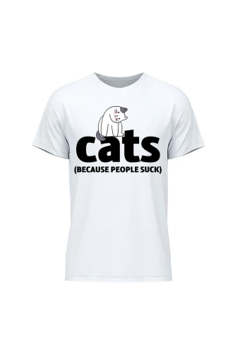 Koszulka męska Cats because people sck
