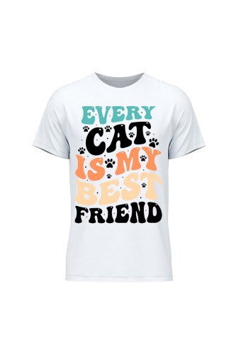 Koszulka męska Every Cat is My Best Friend - biała