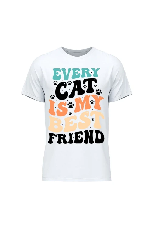 Koszulka męska Every Cat is My Best Friend - biała