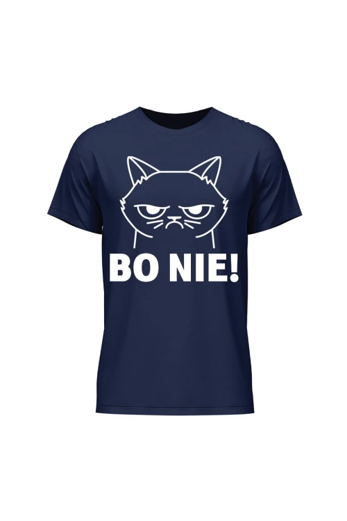 Koszulka męska Bo NIE - granatowa