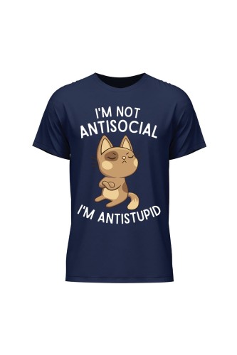 Koszulka męska I'm not antisocial - granatowa