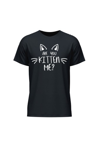 Koszulka męska Are you kitten me? - czarna