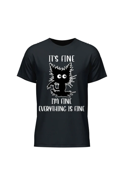 Koszulka męska I'm fine - czarna