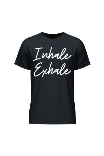 Koszulka męska Inhale Exhale - czarna