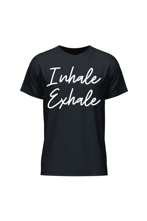 Koszulka męska Inhale Exhale - czarna