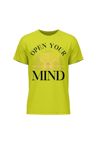 Koszulka męska Open your mind - limonka