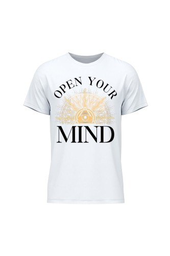 Koszulka męska Open your mind - biała