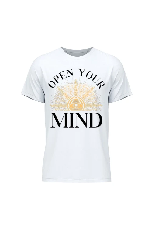 Koszulka męska Open your mind - biała