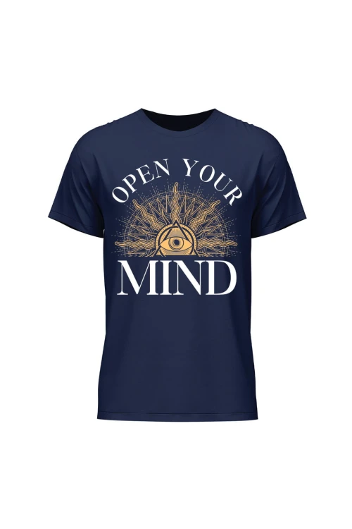 Koszulka męska Open your mind - granatowa