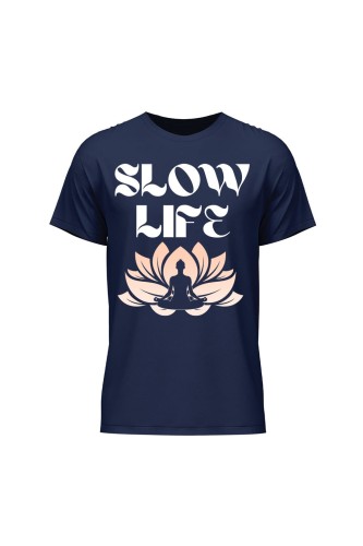 Koszulka męska Slow life - granatowa