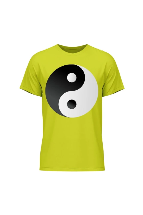 Koszulka męska Symbol Yin Yang - limonka