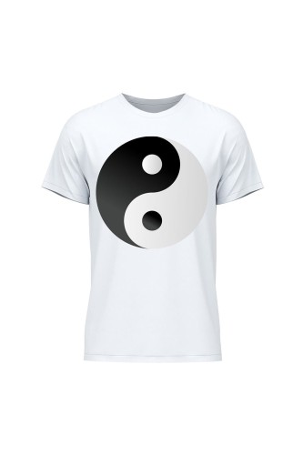 Koszulka męska Symbol Yin Yang - biała