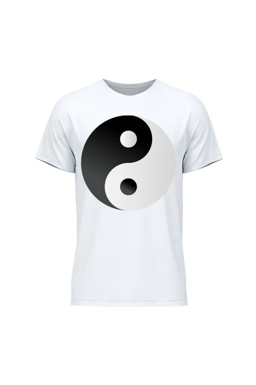 Koszulka męska Symbol Yin Yang - biała