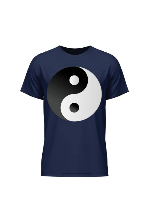 Koszulka męska Symbol Yin Yang - granatowa