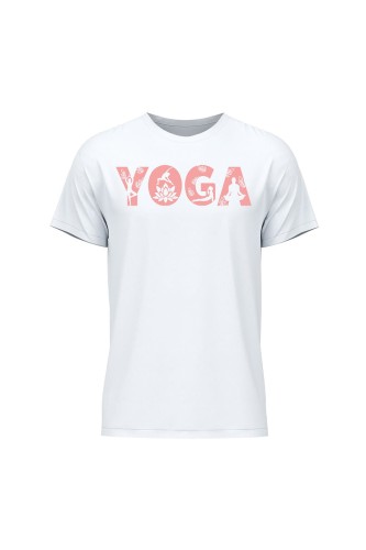 Koszulka męska Yoga Napis - biała
