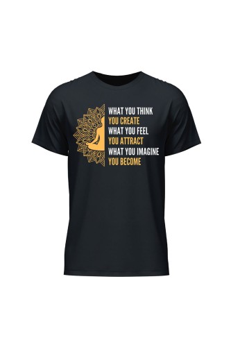 Koszulka męska What you think you create - czarna