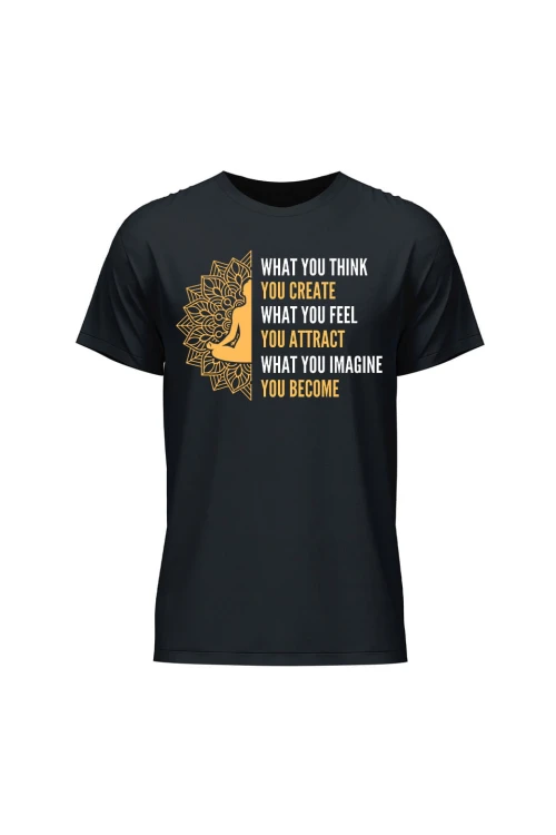 Koszulka męska What you think you create - czarna