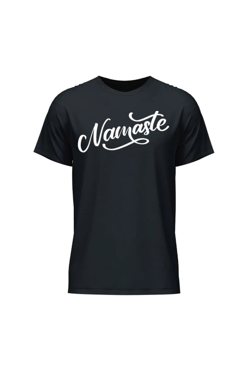 Koszulka męska Namaste Napis - czarna