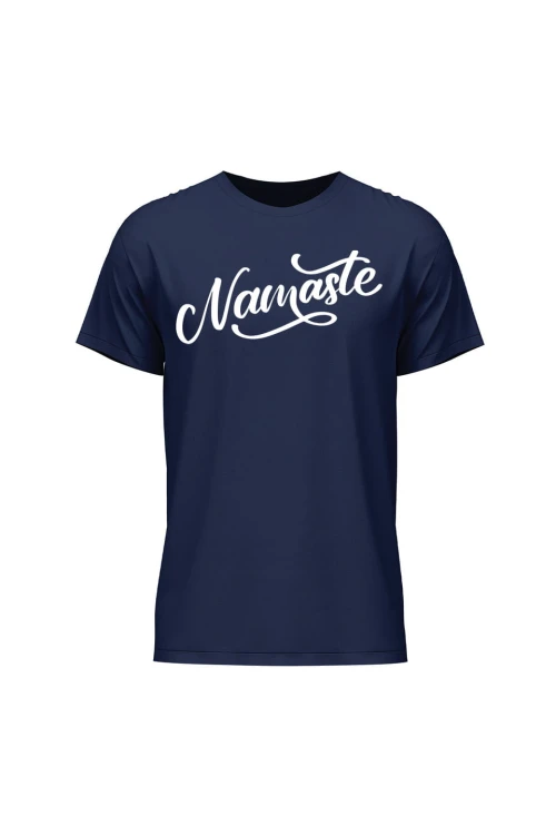 Koszulka męska Namaste Napis - granatowa