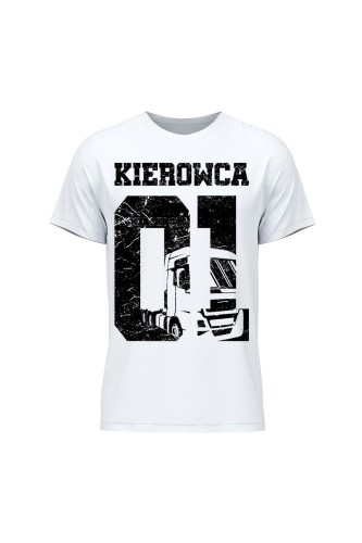 Koszulka męska Kierowca 01 - biała