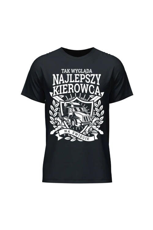 Koszulka męska Tak wygląda najlepszy kierowca na świecie - czarna