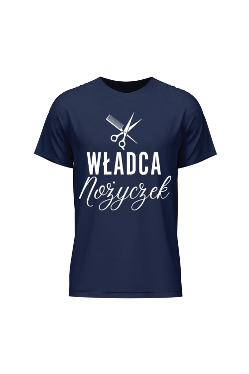 Koszulka męska Władca nożyczek - granatowa