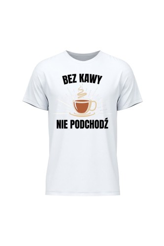 Koszulka męska Bez kawy nie podchodź księgowa - biała