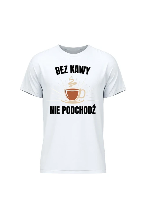 Koszulka męska Bez kawy nie podchodź księgowa - biała